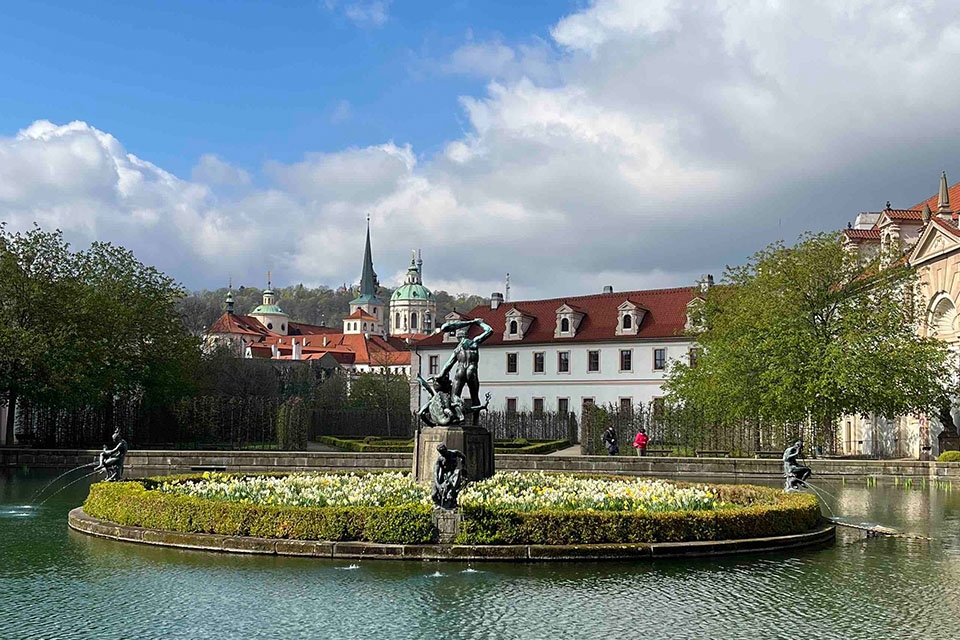 A beautiful fountain in Prague 