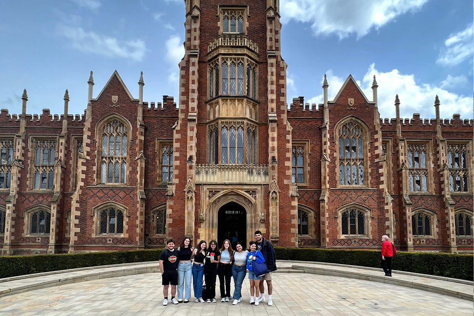Kamille Tracy and friends at Queen's University Belfast
