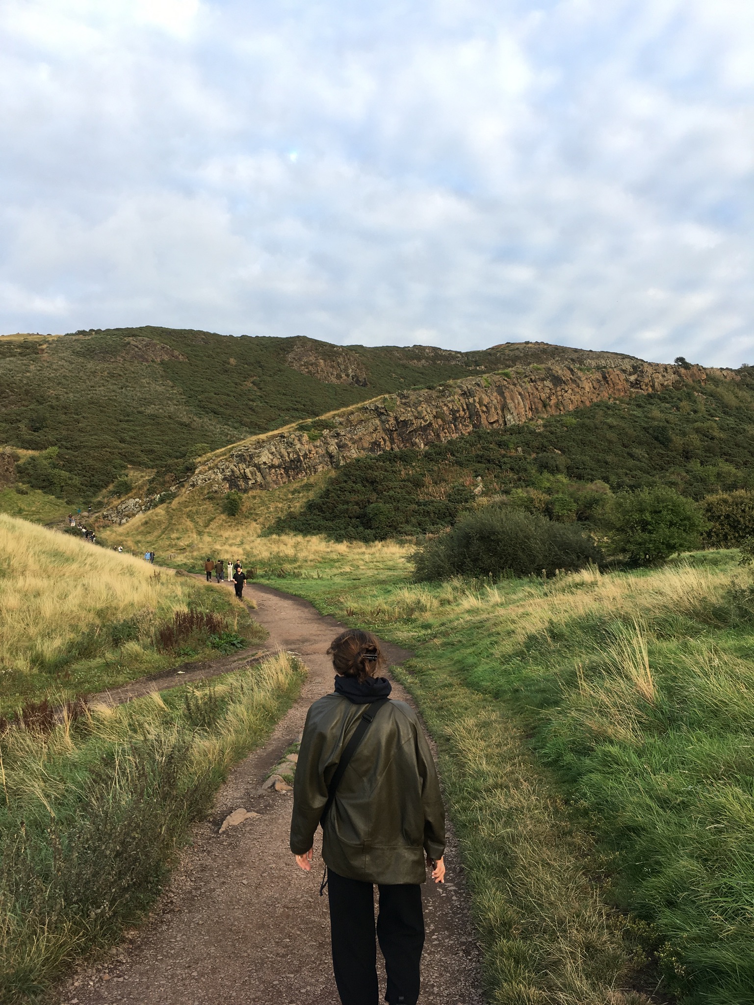 Flora Roy on a walking path in Scotland