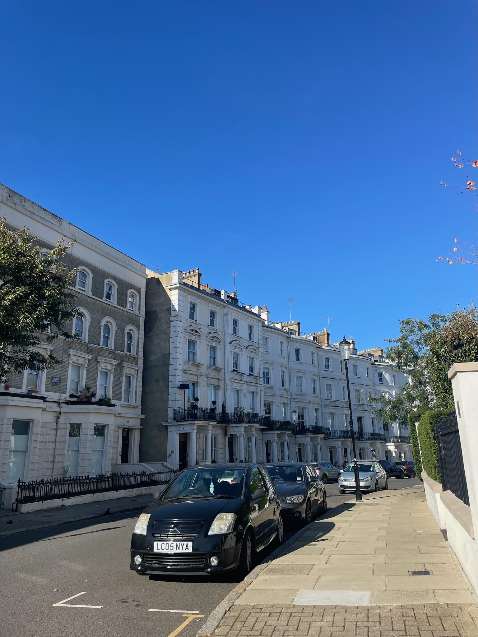 London cityscape with row homes