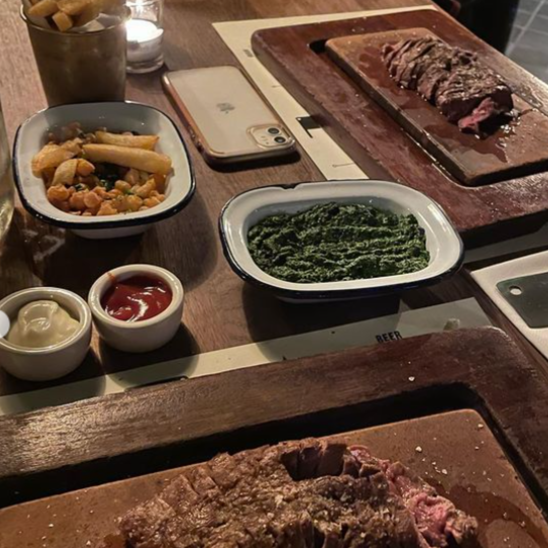 Food at Flat Iron Restaurant