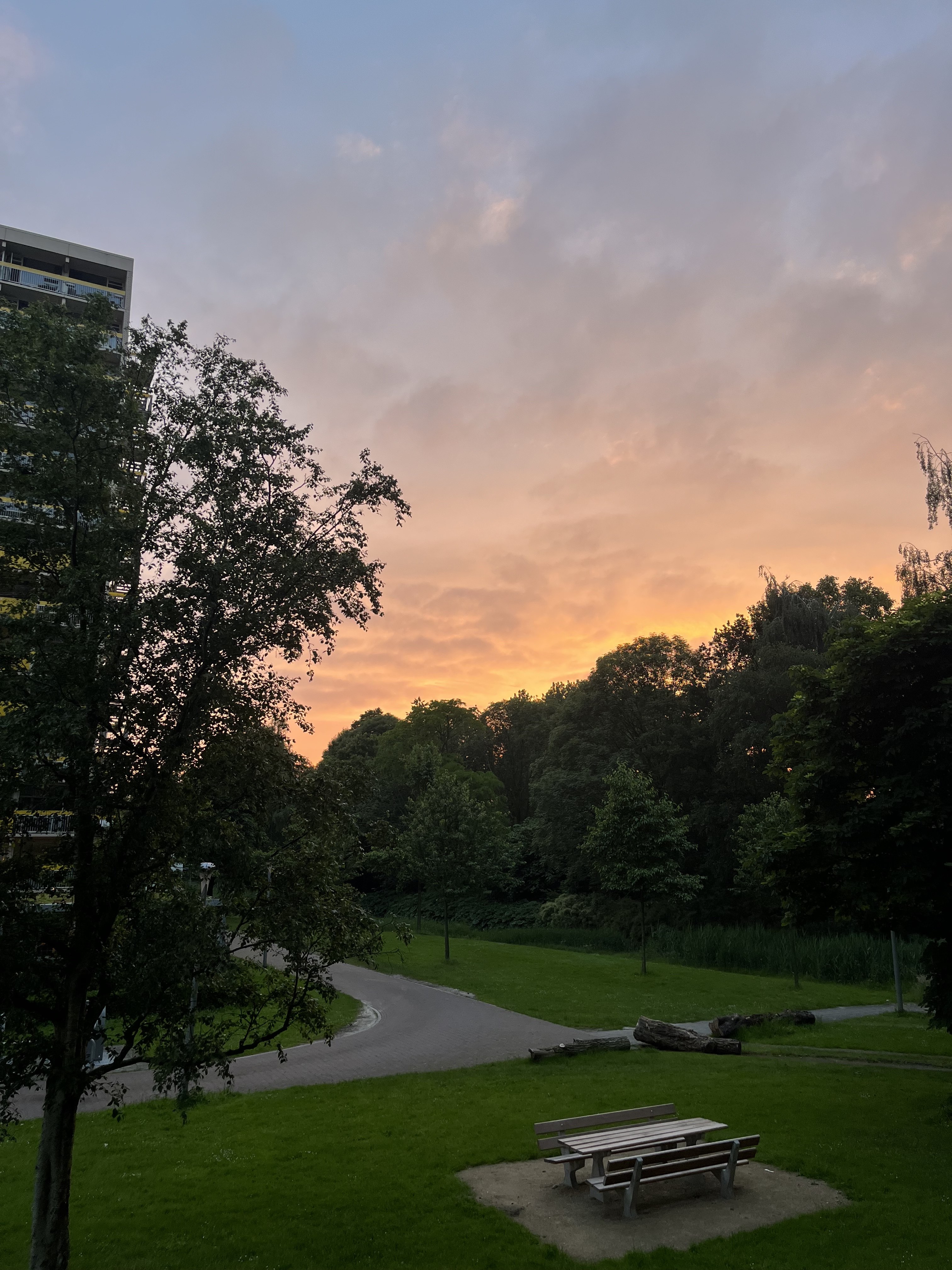 Late summer sunset in Amsterdam