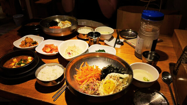 Bibimbap and Banchan(Korean side dishes)
