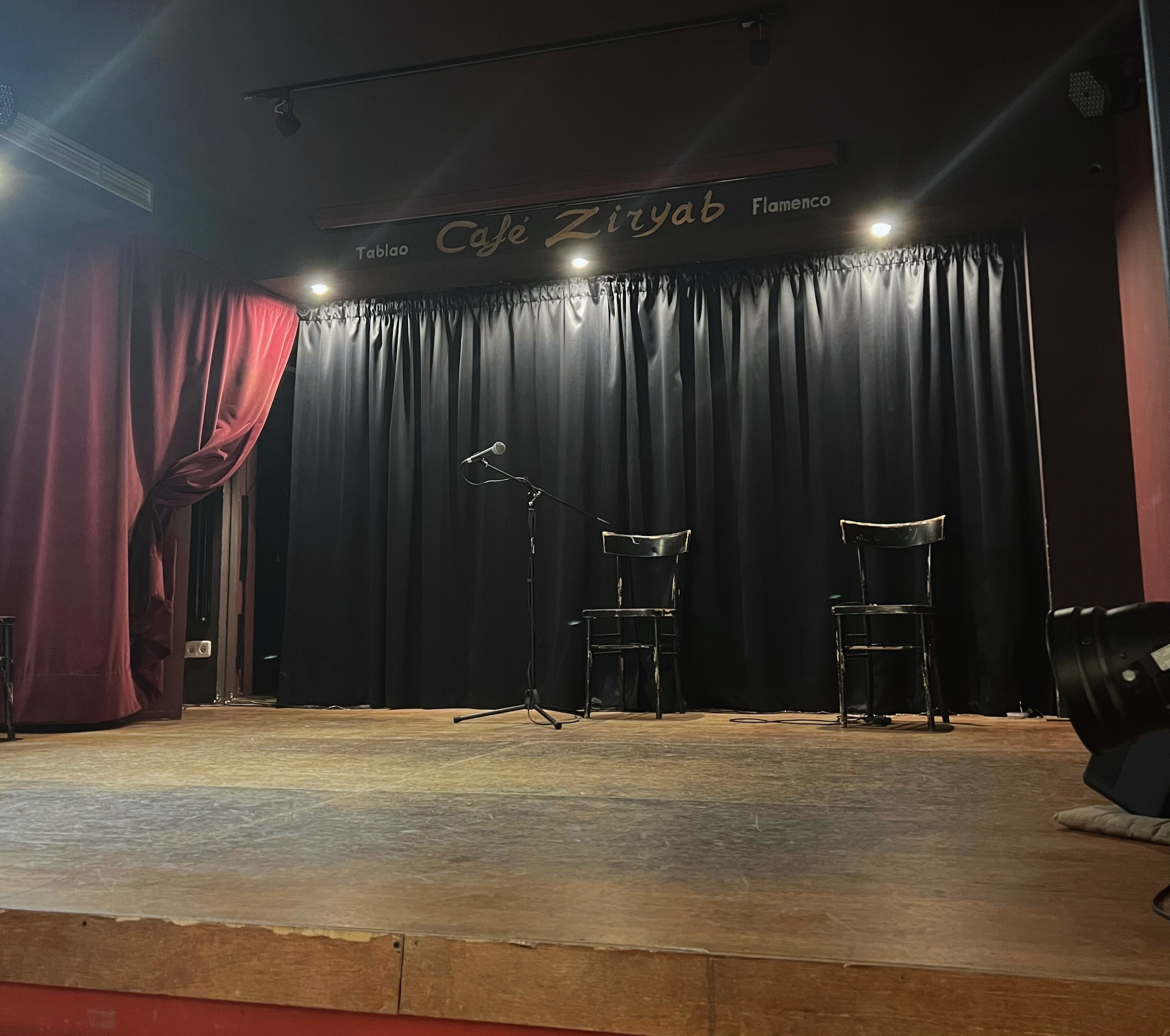 image of the Flamenco cafe stage
