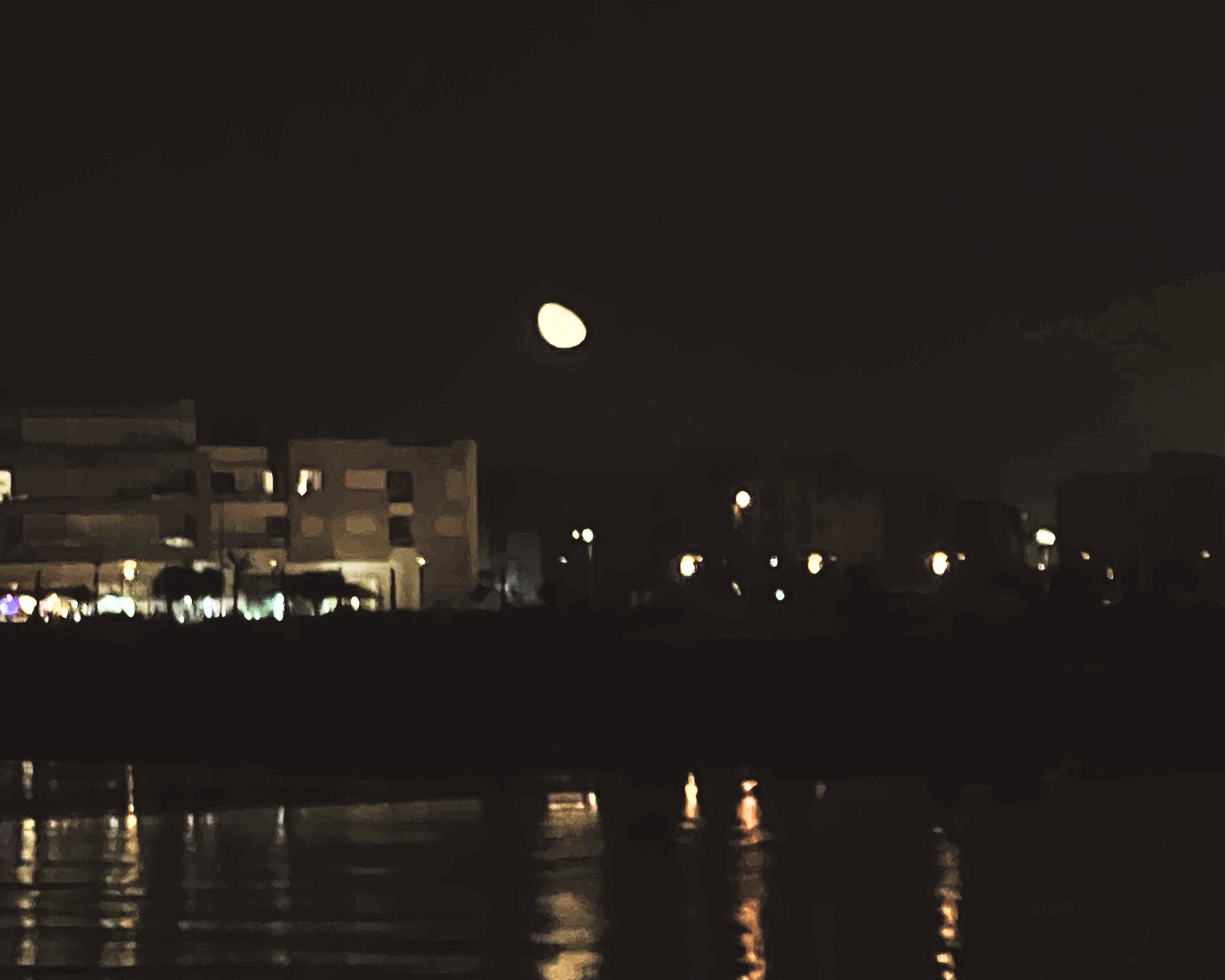 student enjoying the night view in Morocco