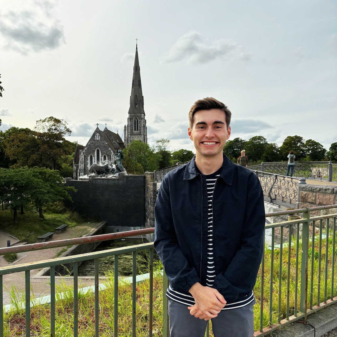 student in Langelinie Park in Copenhagen, Denmark