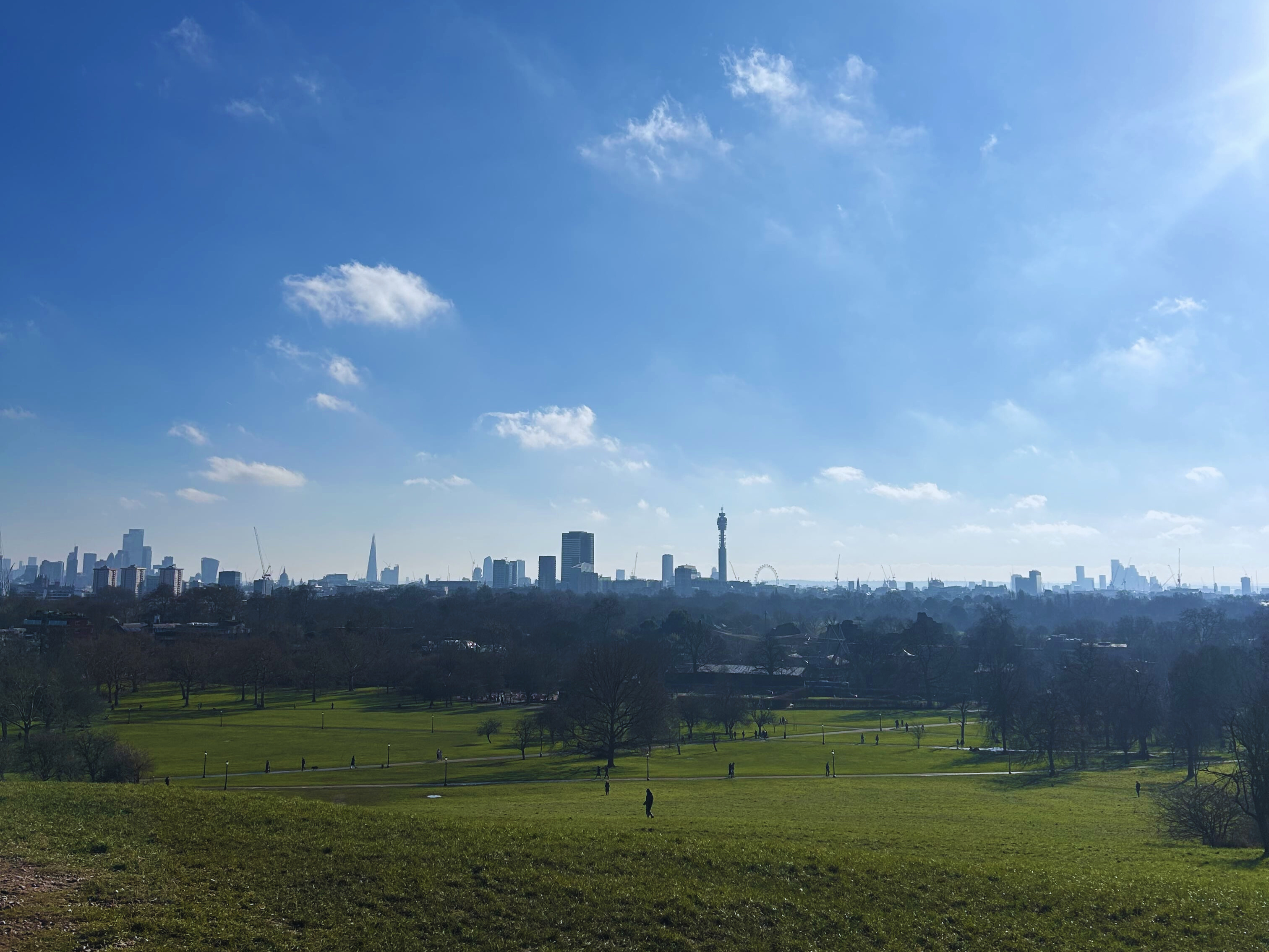 student's view of Primrose Hill in the Regent Park