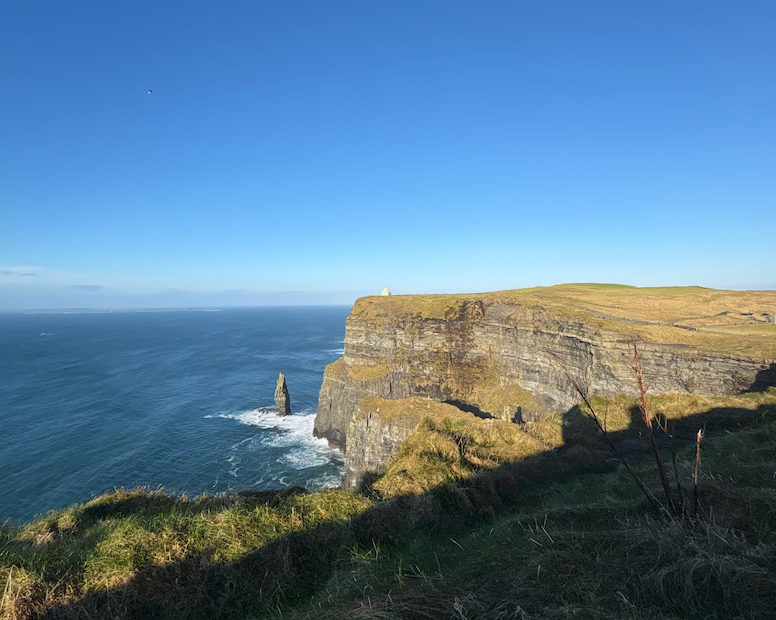 cliffside view of the ocean