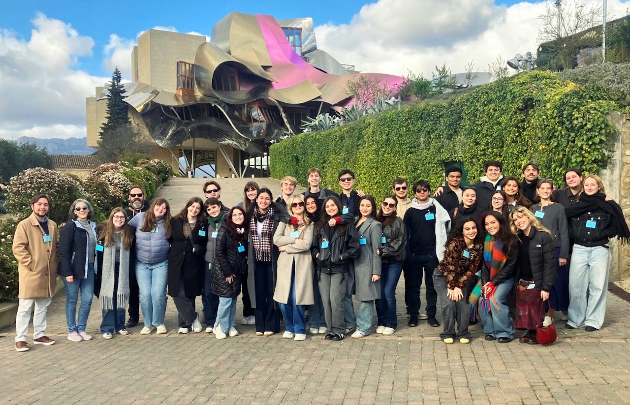 student and their GW Madrid Cohort visiting north of spain