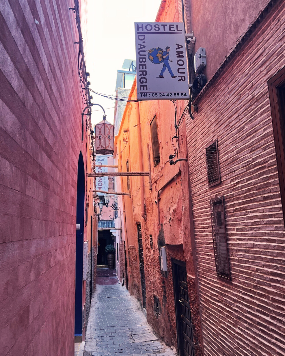 view of the streets leading to a hostel