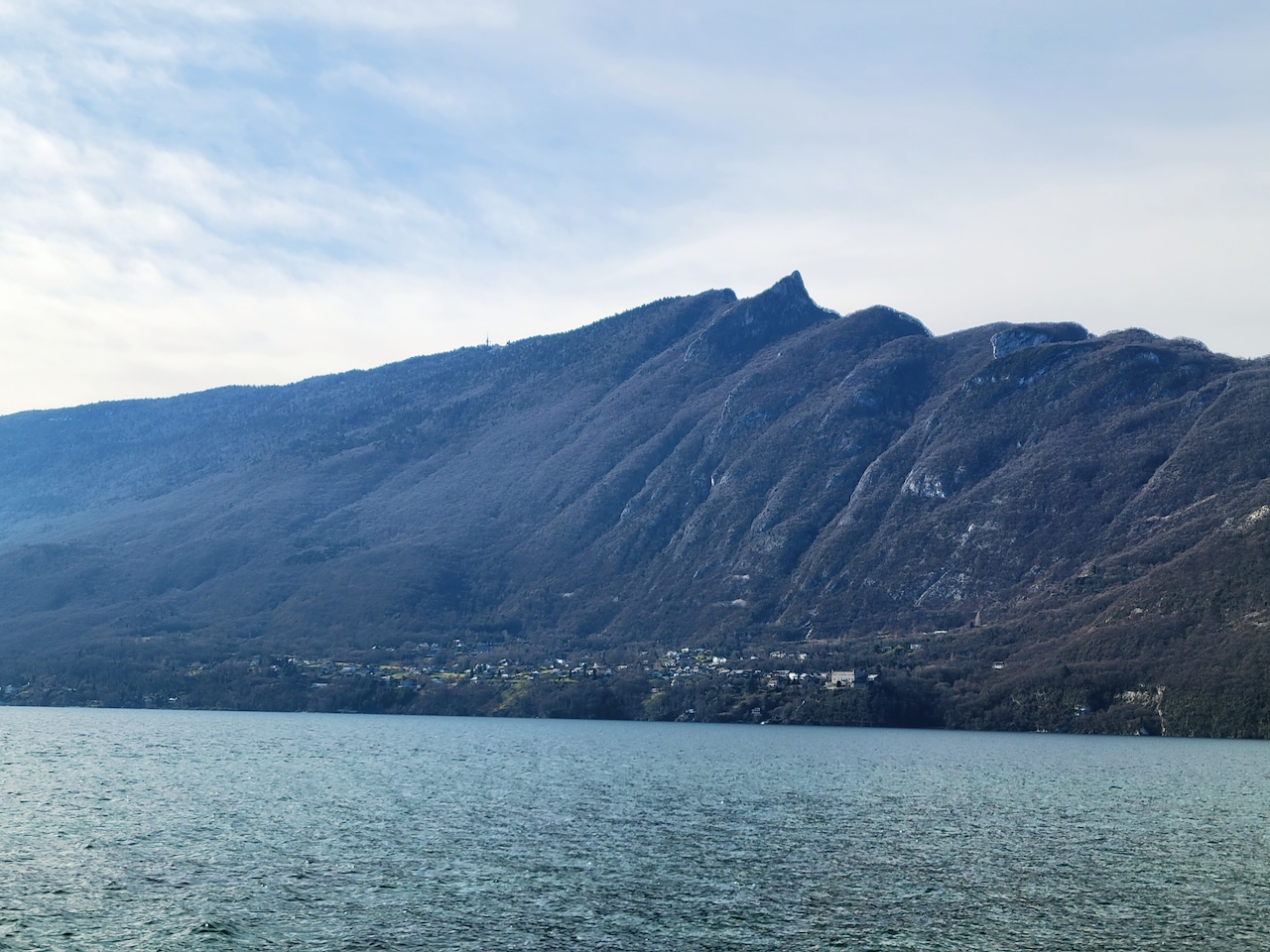 view of Lake Bourget and town