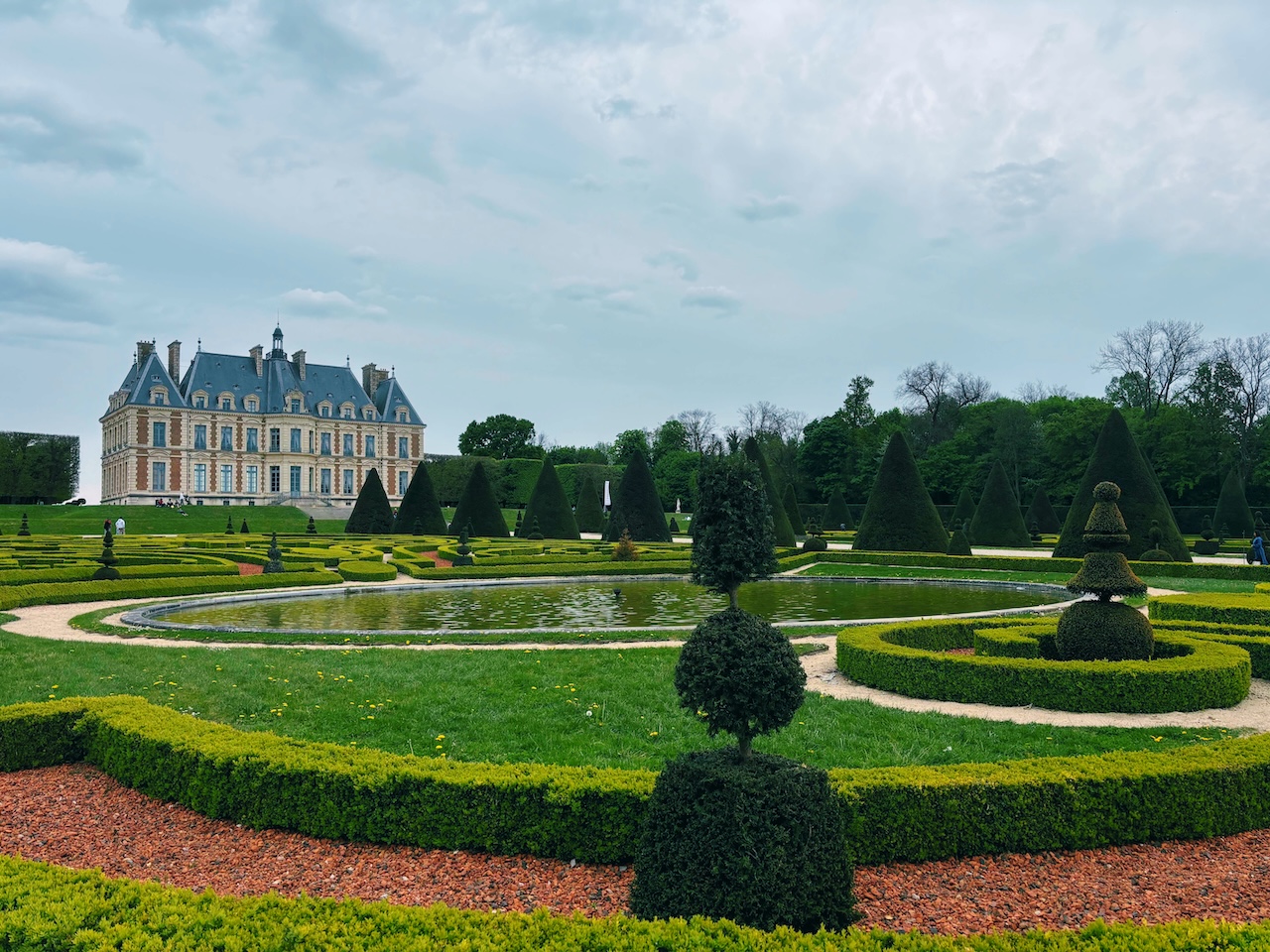 view of the Château de Sceaux and gardens in Paris, France