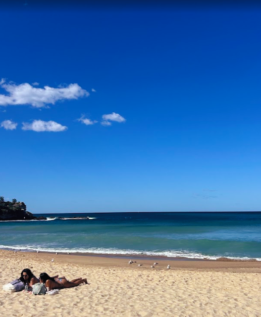 view of the beach off the coast of Sydney, Australia