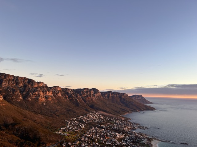sunset view of Capetown, South Africa
