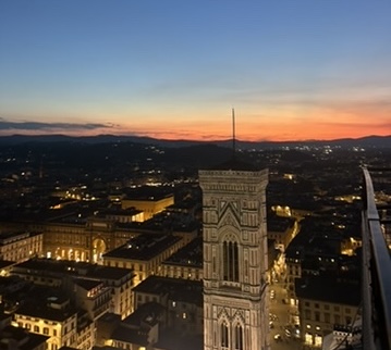 view of Florence during sunset