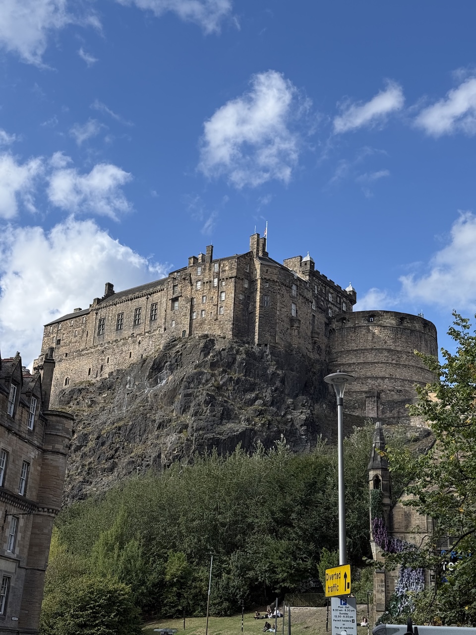 view of Edinburgh Castle in Scotland