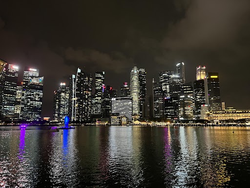 A beautiful view of Singapore by night