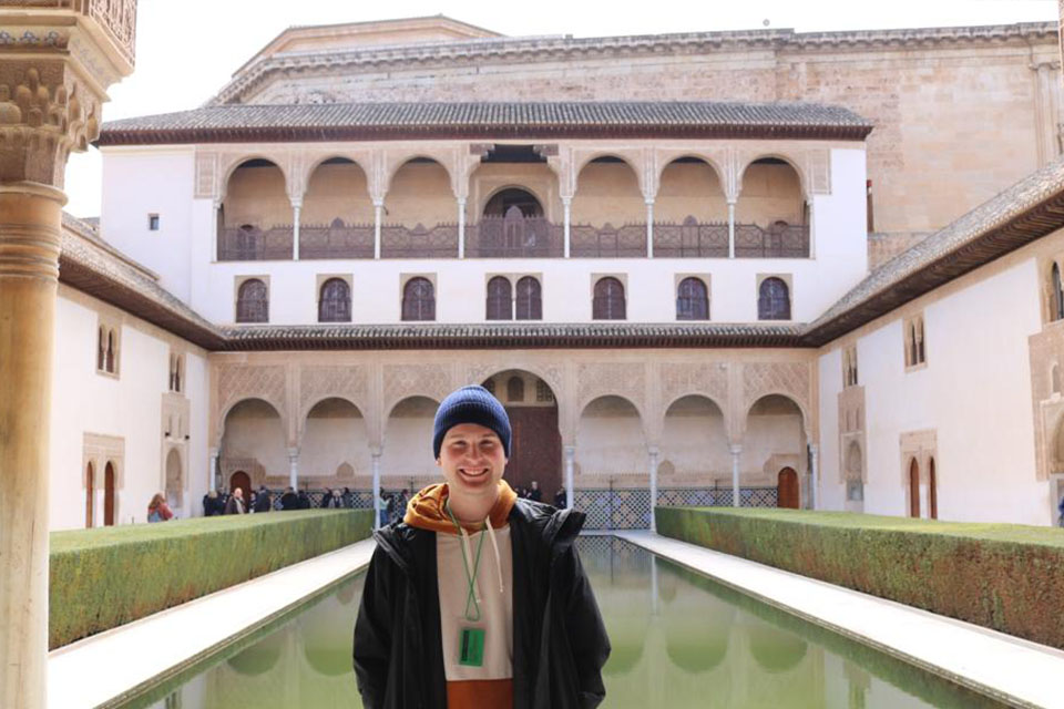 David Rebich inside the Alhambra 