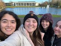 Emilia "Emma" Schmidt and friends on the UCD campus