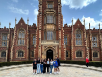 Kamille Tracy and friends at Queen's University Belfast