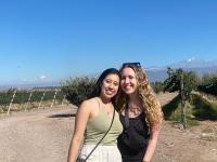 Emma Ramos and a friend exploring Argentina