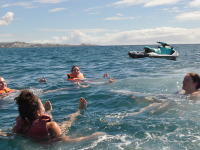 Serena Martin and GW friends swimming in Canaries