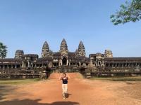 Isabella Rizzo in front of Angkor Wat