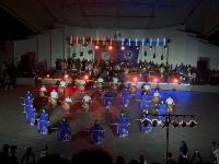 Korean performers with flags