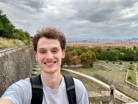 picture of Collin with Spain on the background