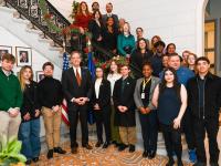 Gilman Scholars welcomed by Deputy Chief of Mission Thatcher Scharpf and Political Unit Chief Nate Haft to the U.S. Mission to the EU. You can find me second to the right of DCM Scharpf!