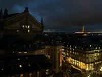 rooftop view of Paris at night