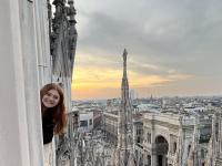 Alex Horowitz on top of the Duomo in Milan