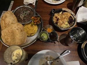 Food at Dishoom restaurant