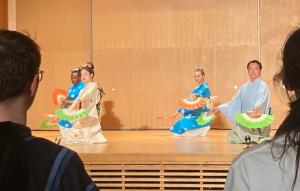 student performing at the school festival