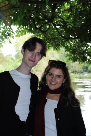 Students Ellie Vasko and Jacob Halter at Giverny