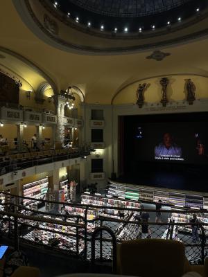 exploring inside of Giunti Odeon in Florence
