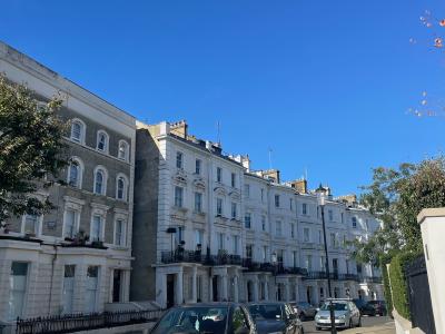 London cityscape with row homes