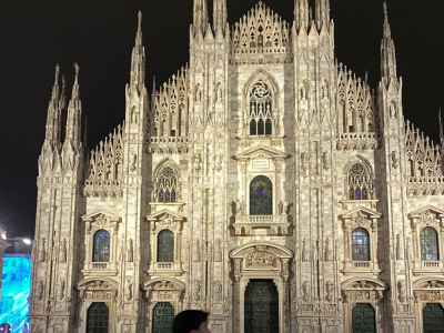 Night view of the Duomo in Milan
