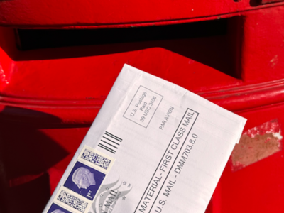 Lauren mailing the absentee ballott