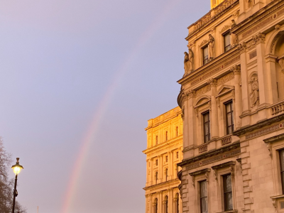 A rainbow in London