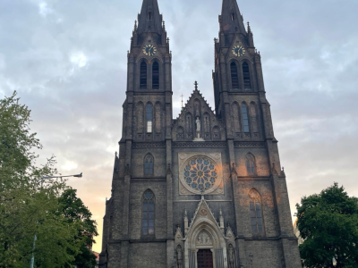 The Basilica of St. Ludmila in Prague