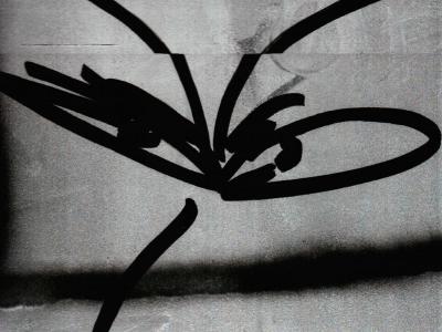 student took a picture of graffiti and street are while in Japan