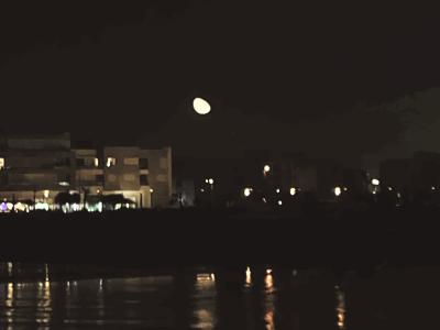 student enjoying the night view in Morocco