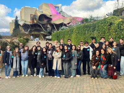 student and their GW Madrid Cohort visiting north of spain