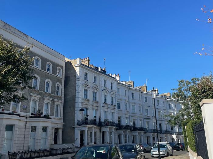 London cityscape with row homes