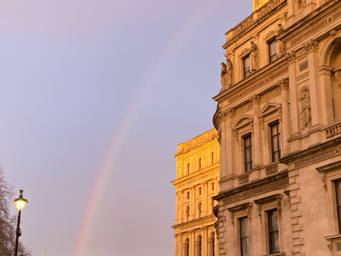 A rainbow in London
