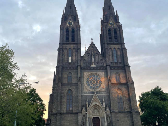 The Basilica of St. Ludmila in Prague
