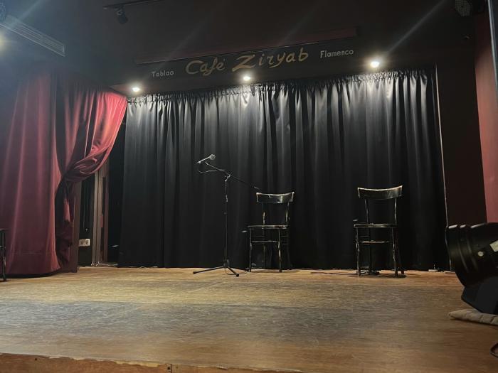 image of the Flamenco cafe stage