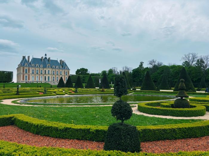 view of the Château de Sceaux and gardens in Paris, France
