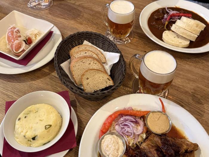 dinner with friends local food